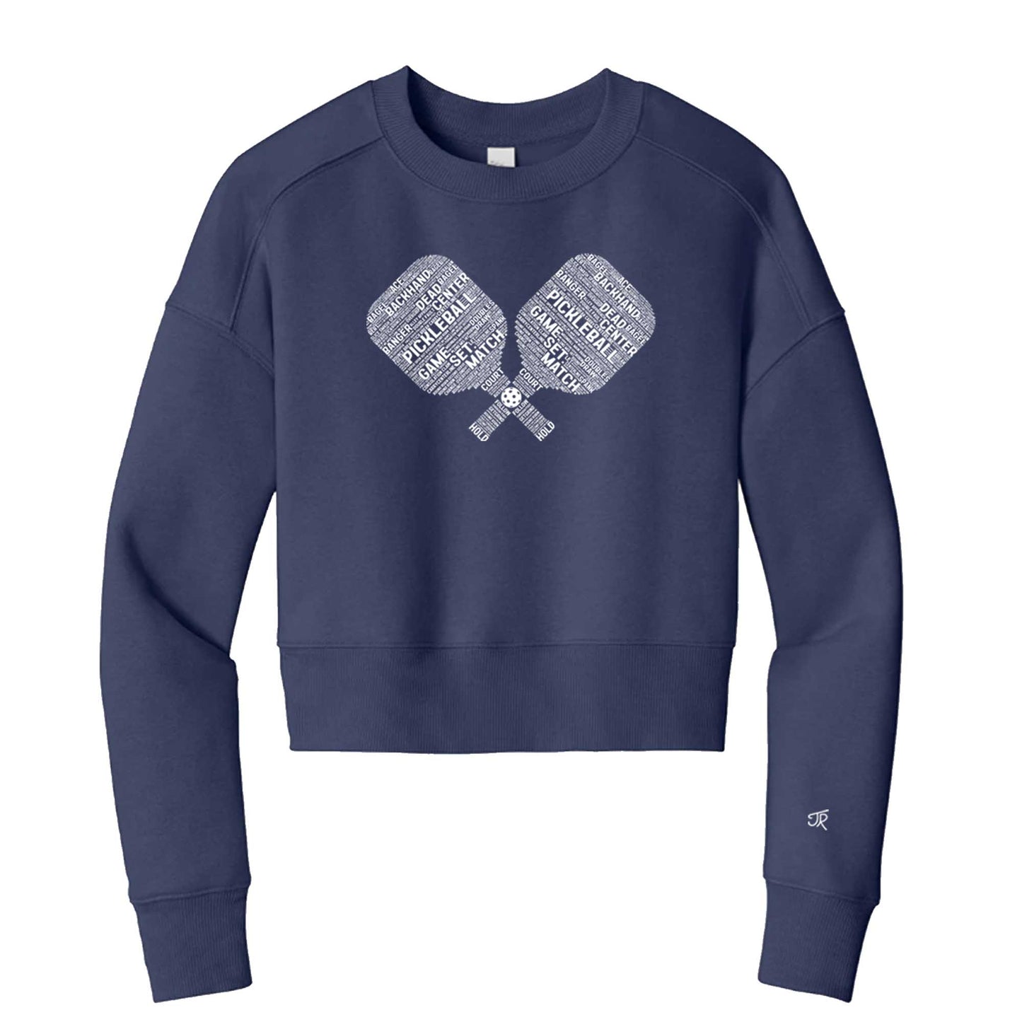 Pickleball Wordfill Ladies Cropped Sweatshirt (Online Exclusive)