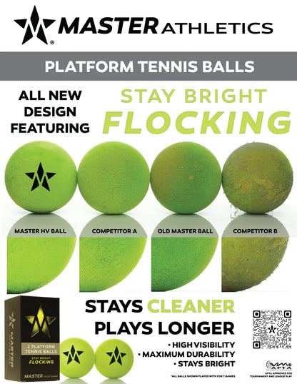 Master Athletics High Visibility (HV) Platform Tennis Ball (sleeve)