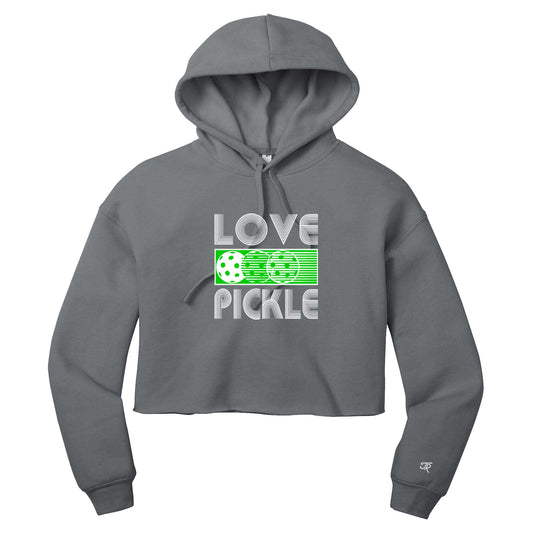 Love Pickleball Ladies Cropped Hoodie (Online Exclusive