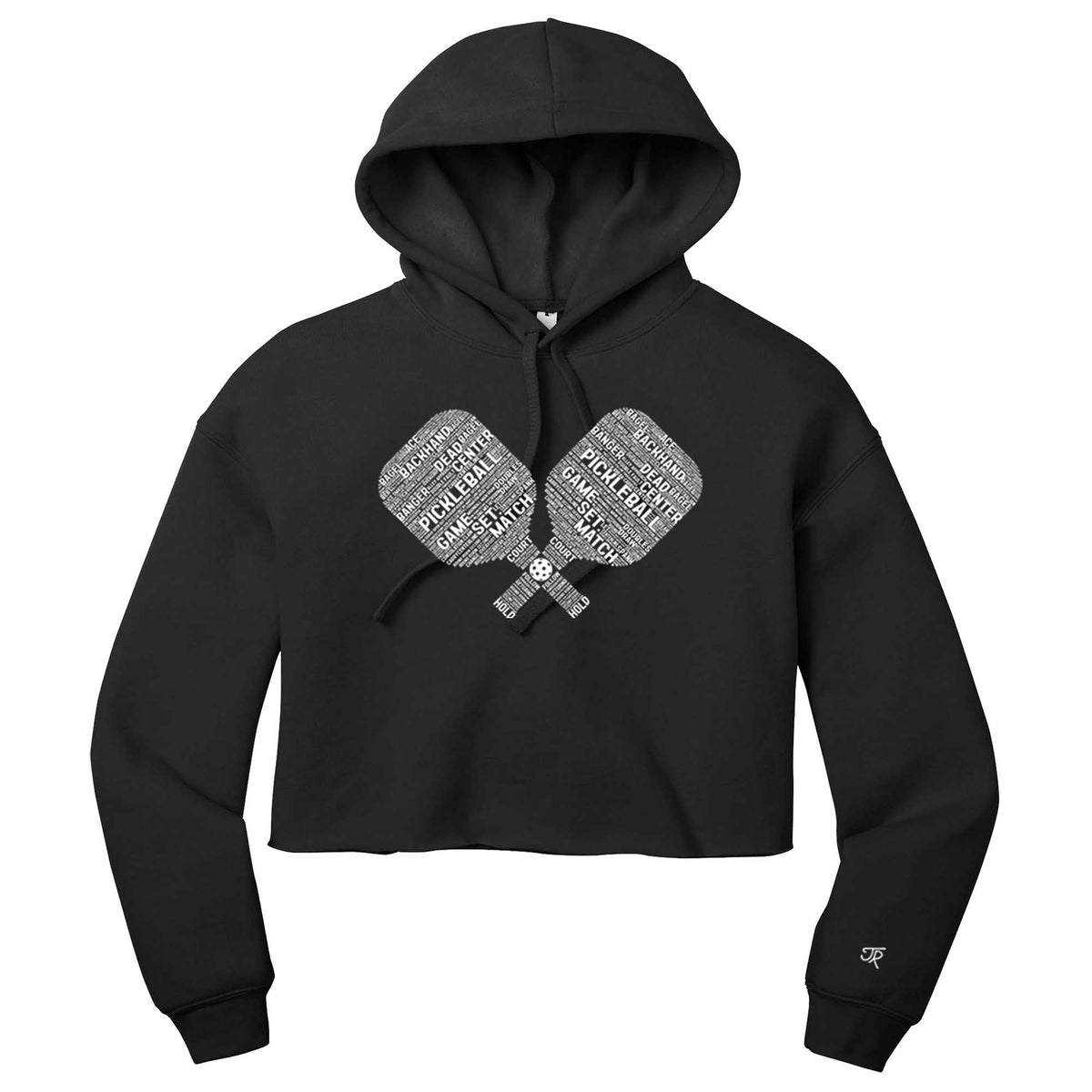 Pickleball Wordfill Ladies Cropped Hoodie (Online Exclusive)