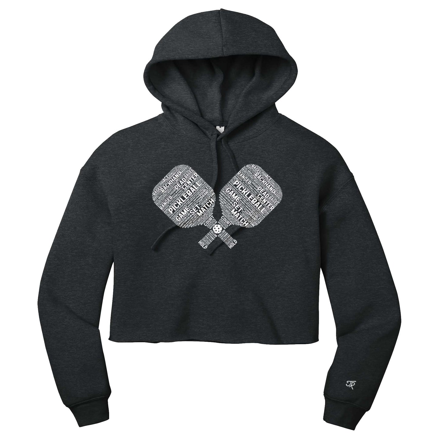 Pickleball Wordfill Ladies Cropped Hoodie (Online Exclusive)