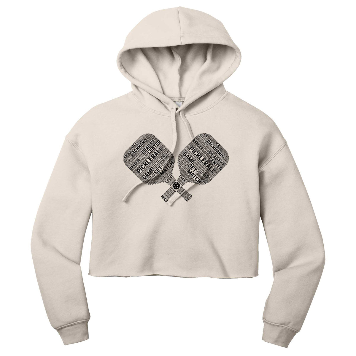 Pickleball Wordfill Ladies Cropped Hoodie (Online Exclusive)