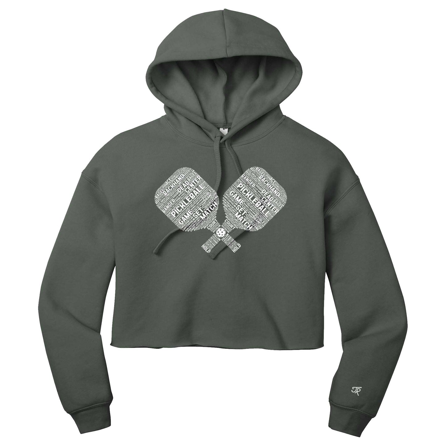 Pickleball Wordfill Ladies Cropped Hoodie (Online Exclusive)