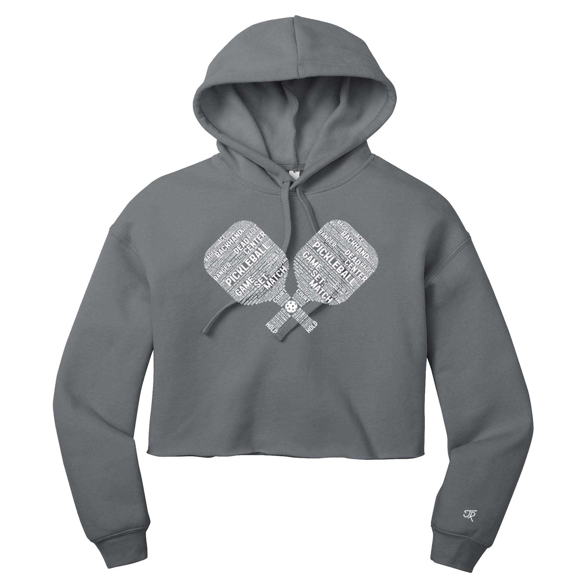 Pickleball Wordfill Ladies Cropped Hoodie (Online Exclusive)