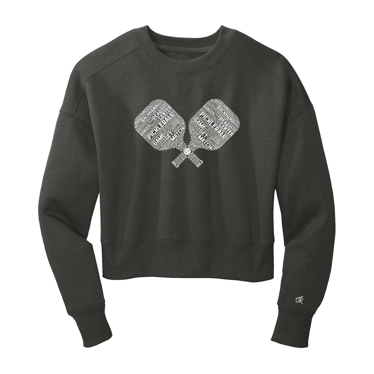 Pickleball Wordfill Ladies Cropped Sweatshirt (Online Exclusive)
