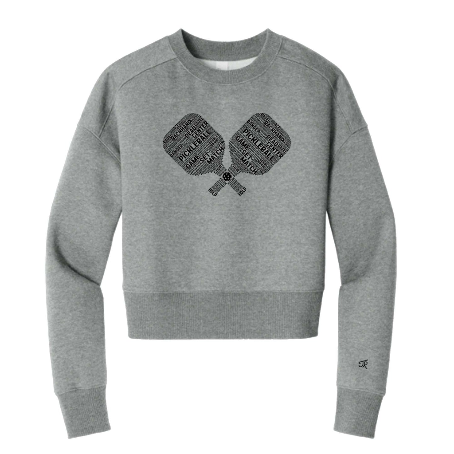 Pickleball Wordfill Ladies Cropped Sweatshirt (Online Exclusive)