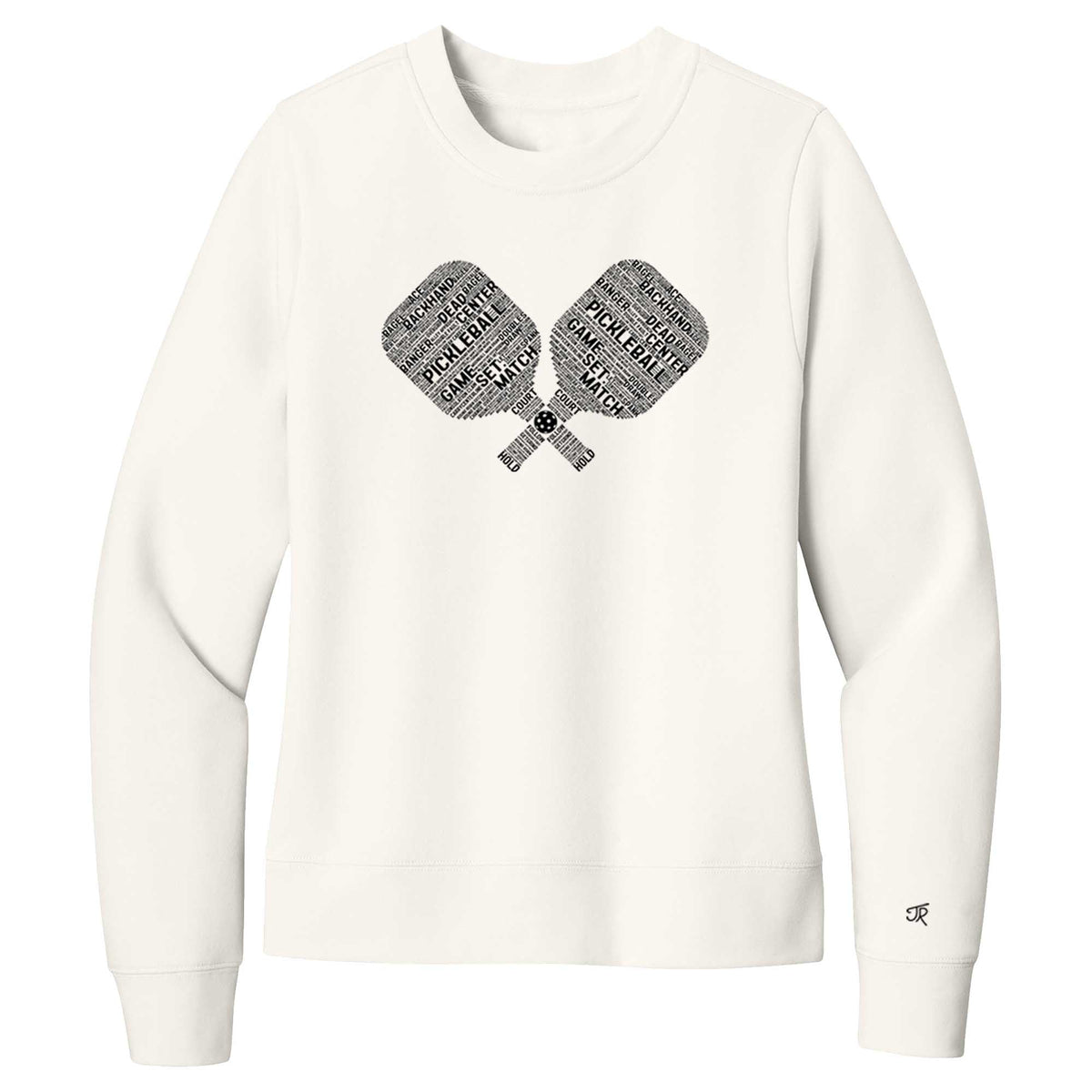 Pickleball Wordfill Ladies Crewneck Sweatshirts (Online Exclusive)