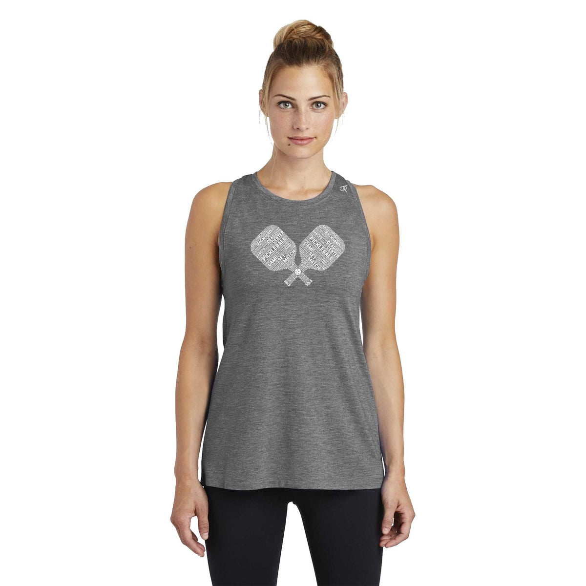 Pickleball Wordfill Ladies Moisture Wicking Racerback Tank (Online Exclusive)