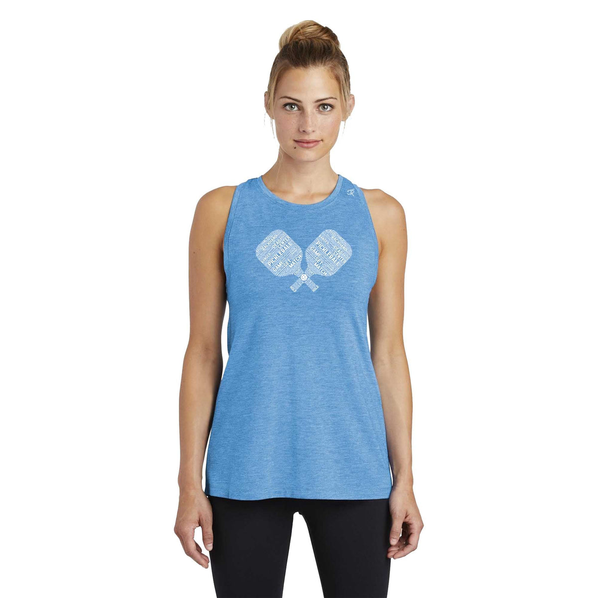 Pickleball Wordfill Ladies Moisture Wicking Racerback Tank (Online Exclusive)