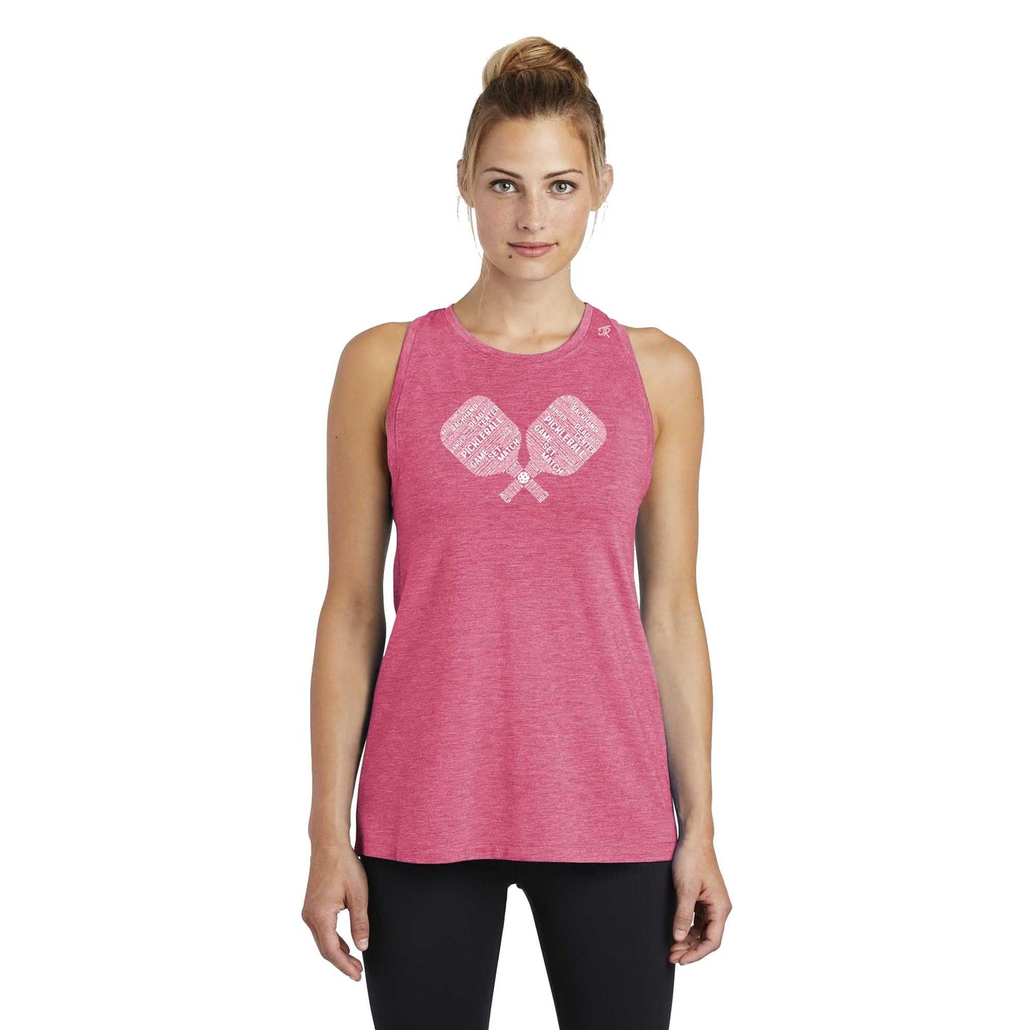 Pickleball Wordfill Ladies Moisture Wicking Racerback Tank (Online Exclusive)