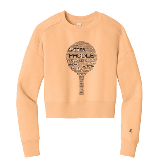 Platform Wordfill Ladies Cropped Sweatshirt (Online Exclusive)