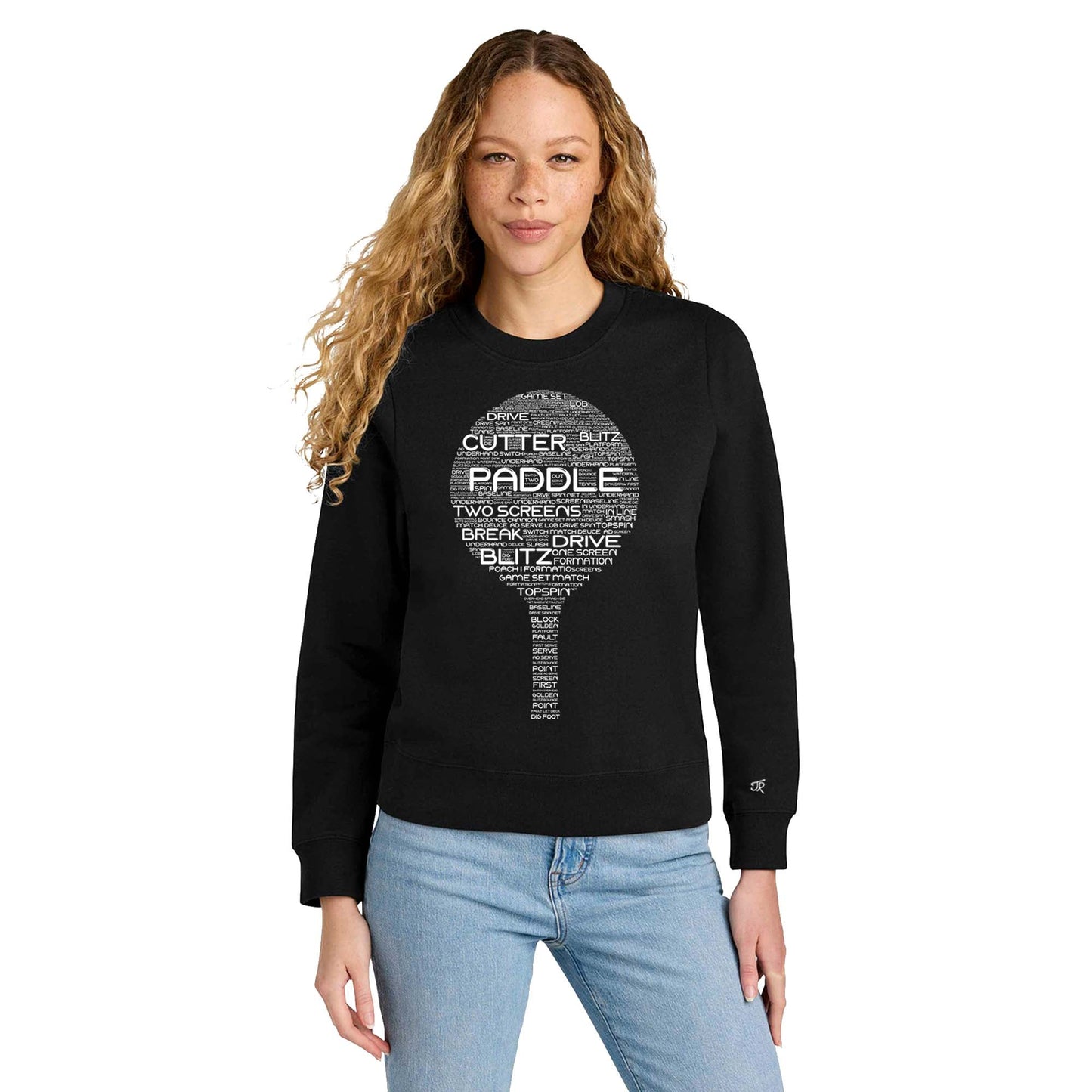 Platform Wordfill Ladies Crewneck Sweatshirts (Online Exclusive)