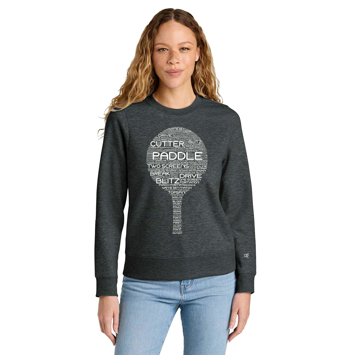 Platform Wordfill Ladies Crewneck Sweatshirts (Online Exclusive)