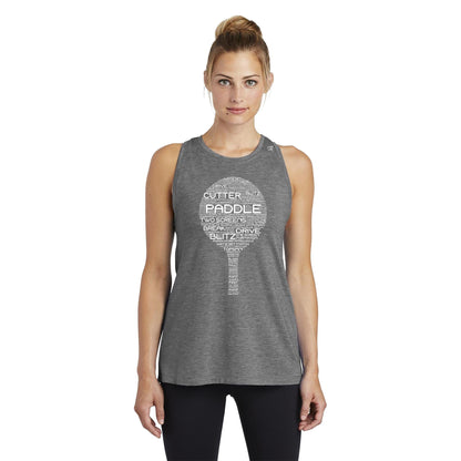 Platform Wordfill Ladies Moisture Wicking Racerback Tank (Online Exclusive)