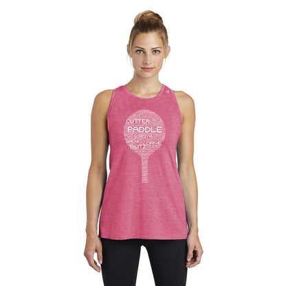 Platform Wordfill Ladies Moisture Wicking Racerback Tank (Online Exclusive)
