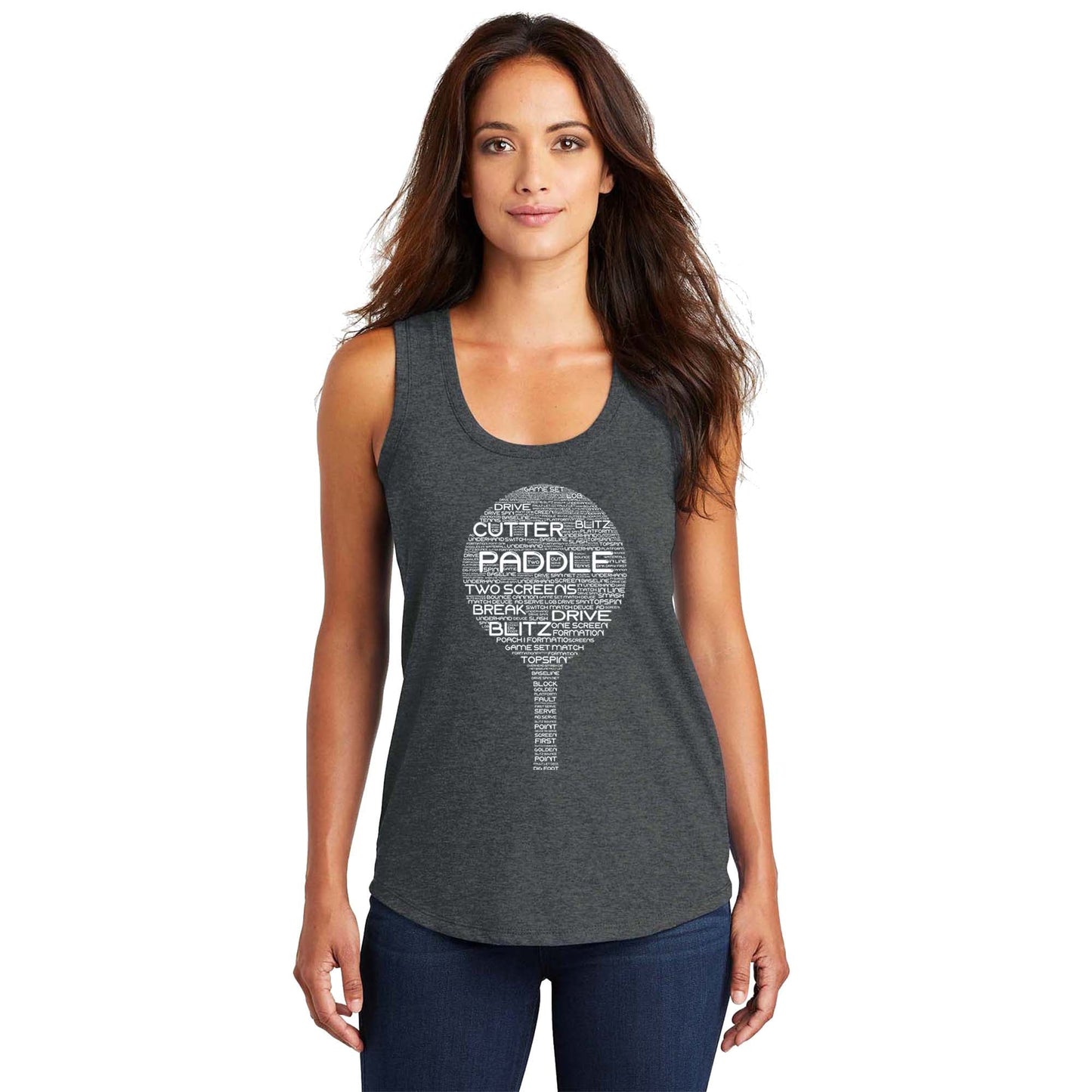 Platform Wordfill Ladies Tri-Blend Racerback Tank (Online Exclusive)