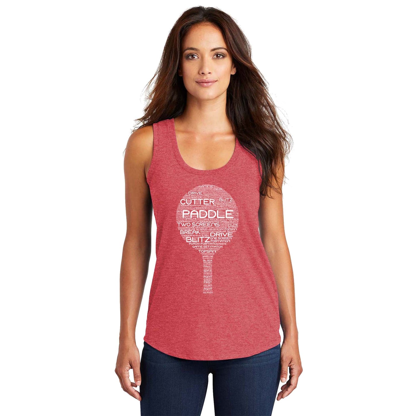 Platform Wordfill Ladies Tri-Blend Racerback Tank (Online Exclusive)