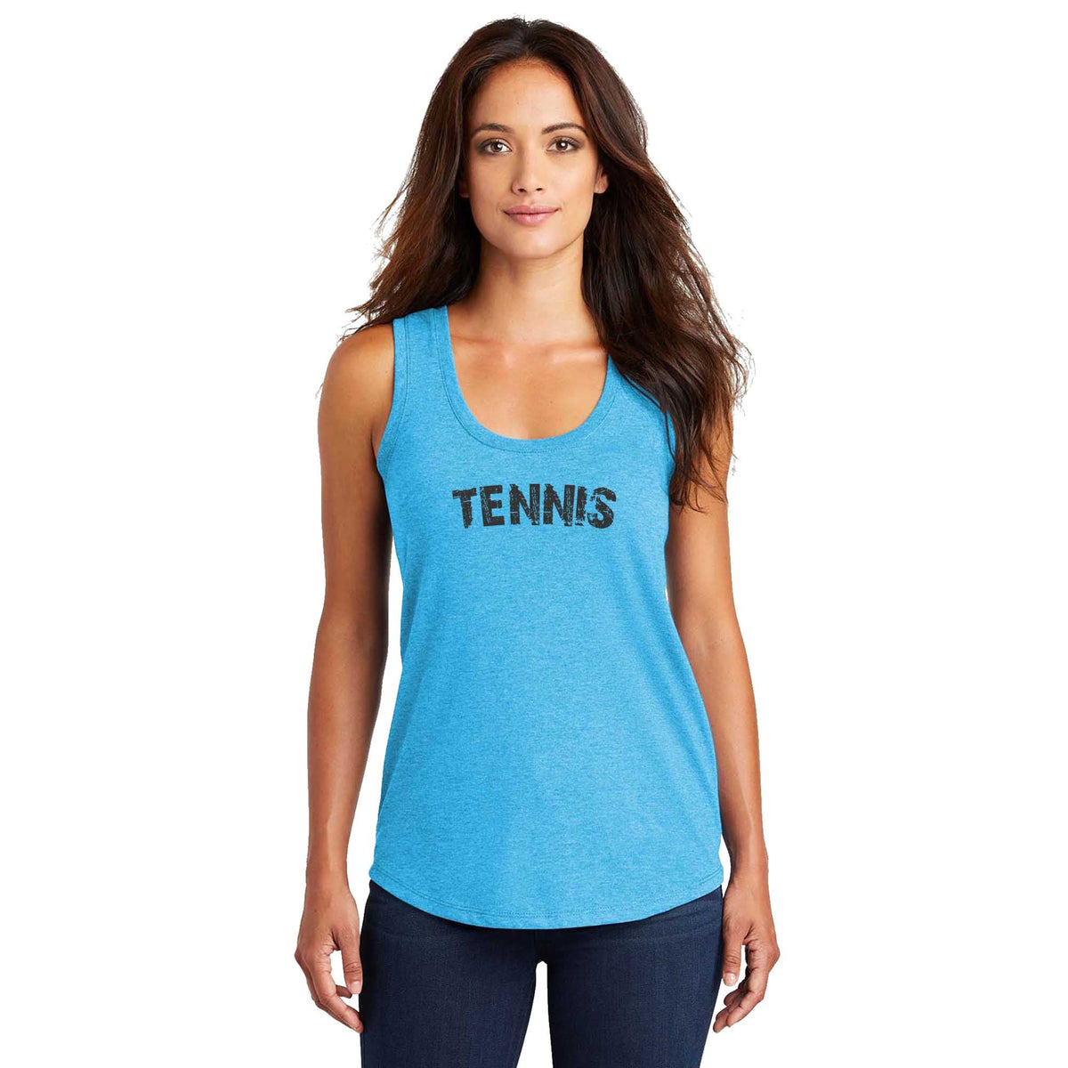 Tennis Arc Ladies Tri-Blend Racerback Tank (Online Exclusive)