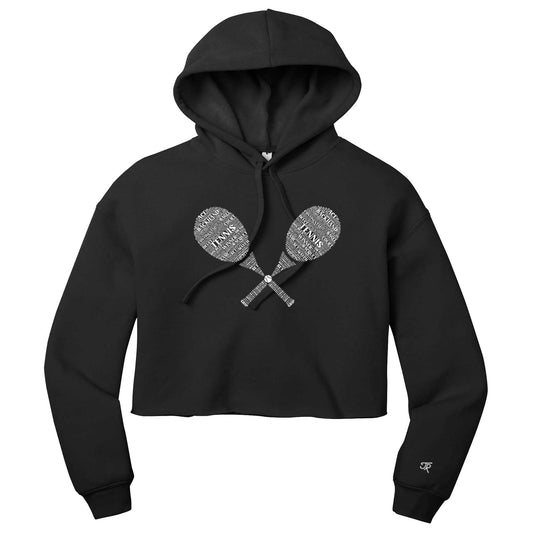 Tennis Wordfill Ladies Cropped Hoodie (Online Exclusive)