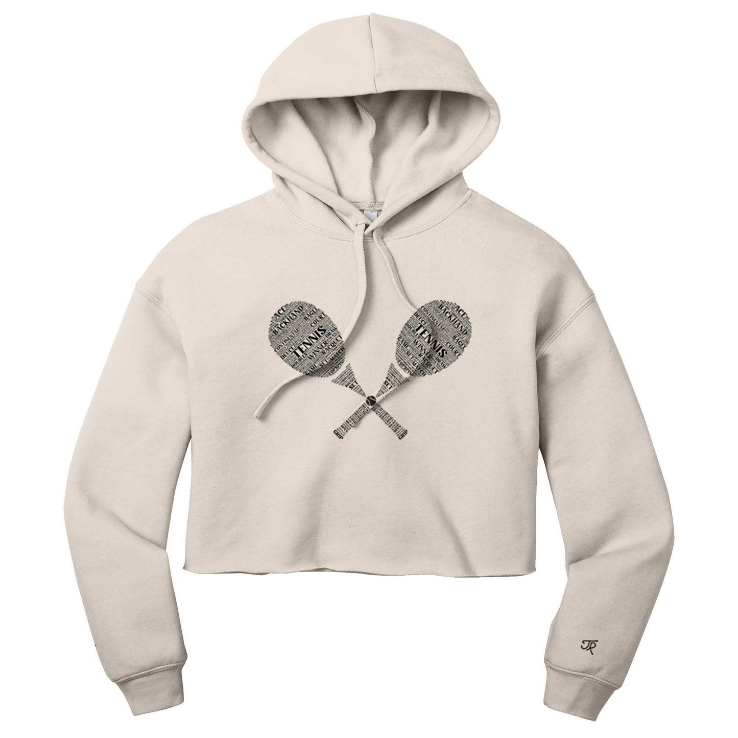 Tennis Wordfill Ladies Cropped Hoodie (Online Exclusive)