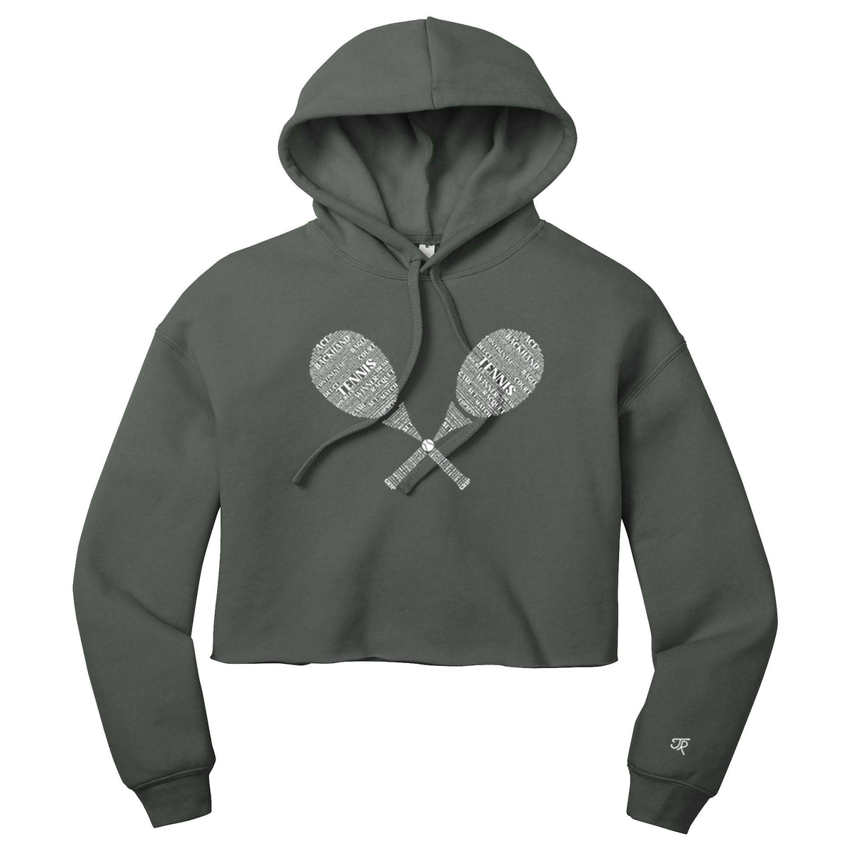 Tennis Wordfill Ladies Cropped Hoodie (Online Exclusive)