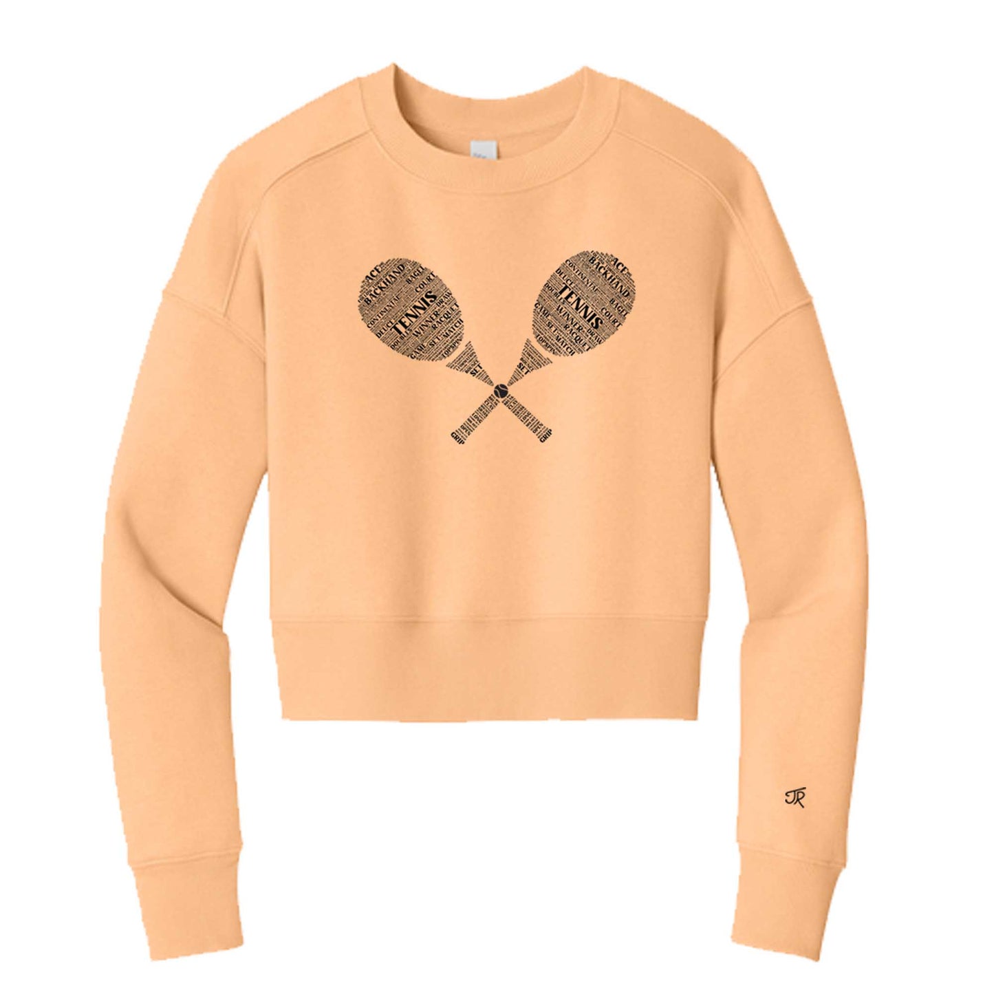 Tennis Wordfill Ladies Cropped Sweatshirt (Online Exclusive)