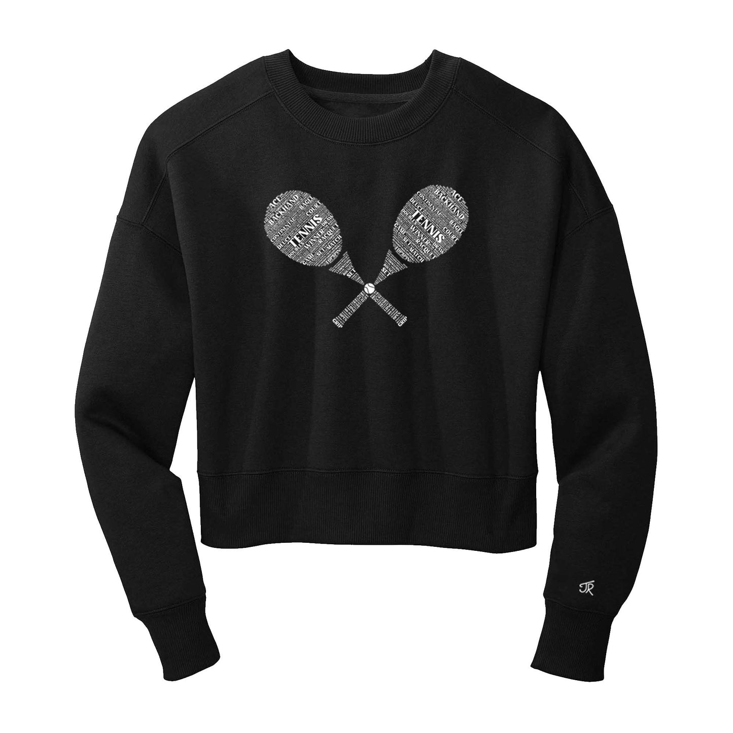 Tennis Wordfill Ladies Cropped Sweatshirt (Online Exclusive)