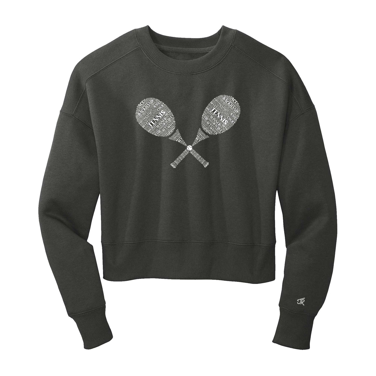 Tennis Wordfill Ladies Cropped Sweatshirt (Online Exclusive)