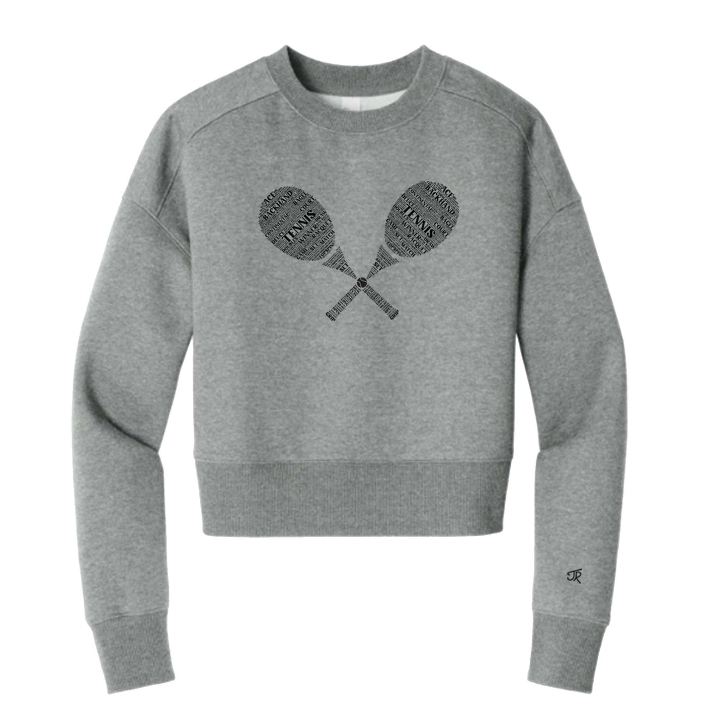Tennis Wordfill Ladies Cropped Sweatshirt (Online Exclusive)