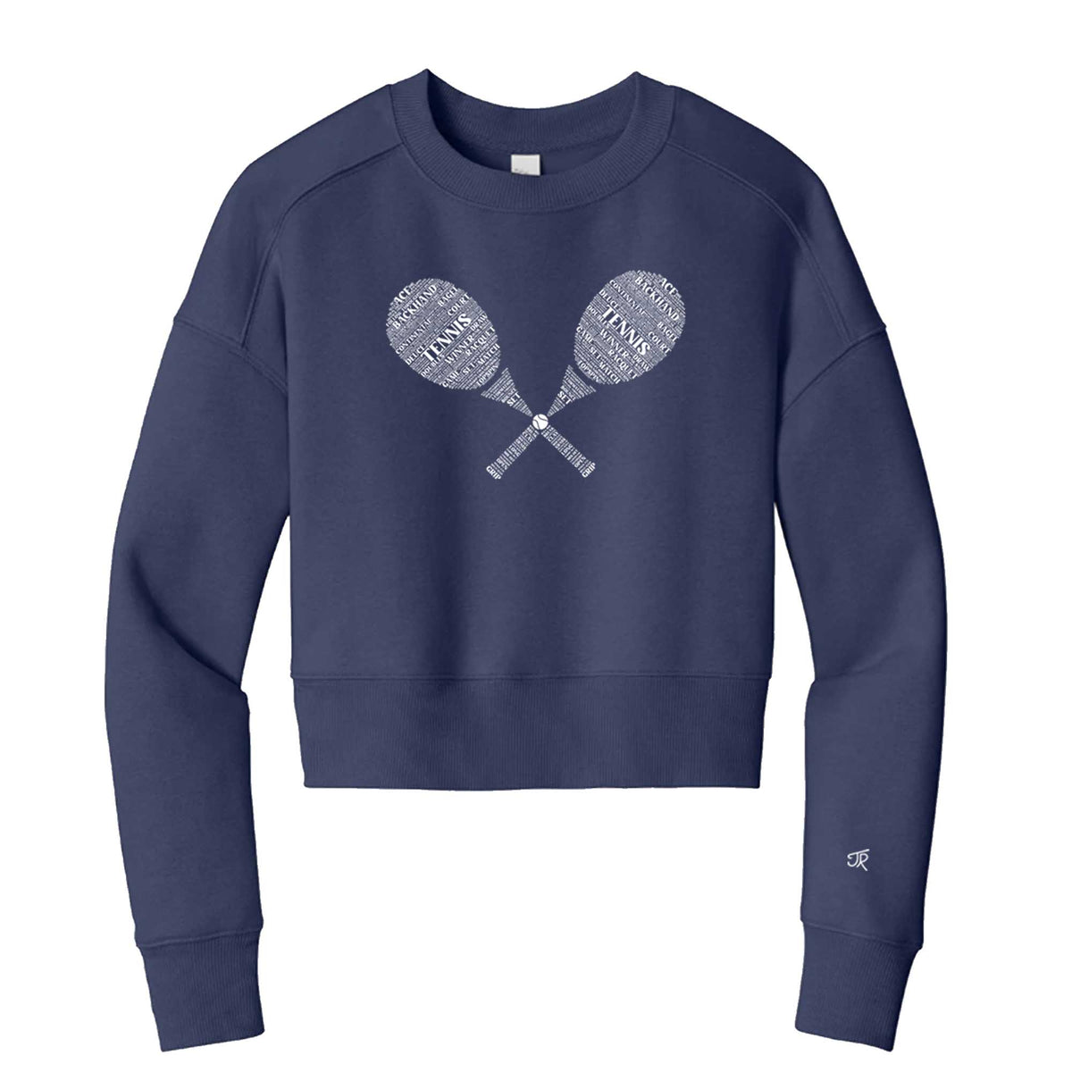 Tennis Wordfill Ladies Cropped Sweatshirt (Online Exclusive)
