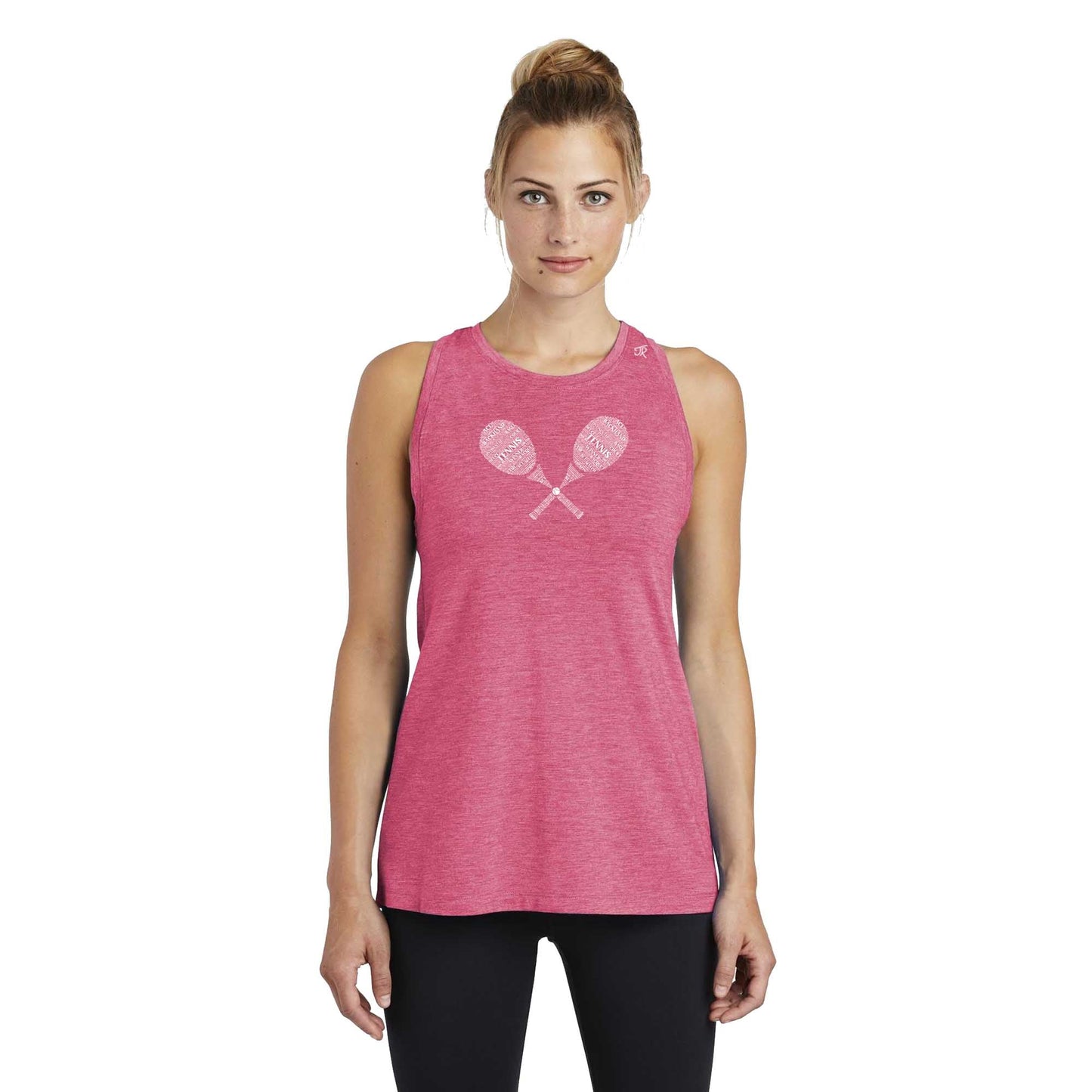 Tennis Wordfill Ladies Moisture Wicking Racerback Tank (Online Exclusive)